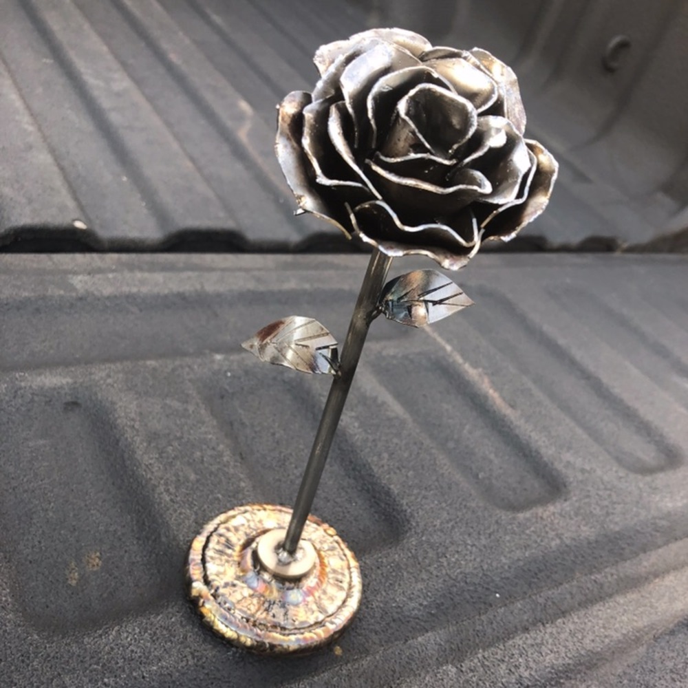 Handmade steel rose